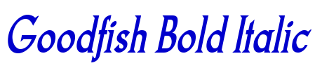 Goodfish Bold Italic шрифт
